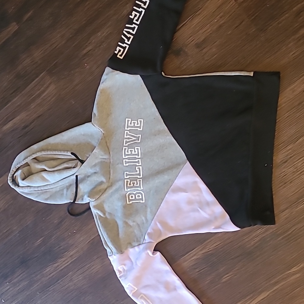 A purple,black,and gray NO BOUNDARIES small (3-5) hoodie